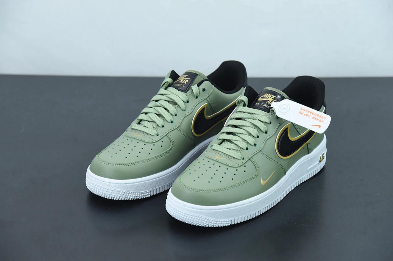 Air Force 1 low 07 LV8 Double swoosh olive gold black