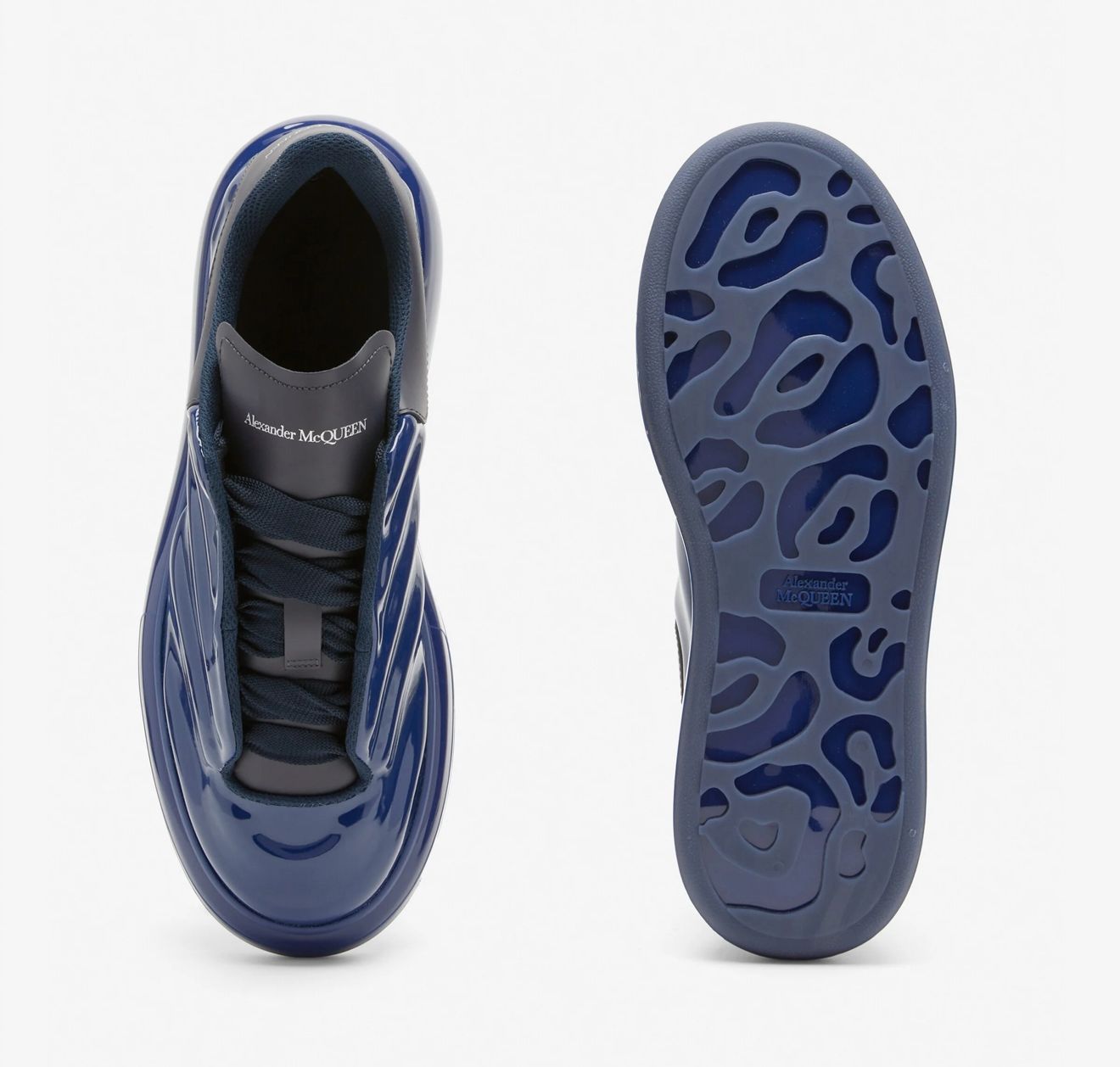 Alexander McQueen Gloss Oversized Sneaker in Navy