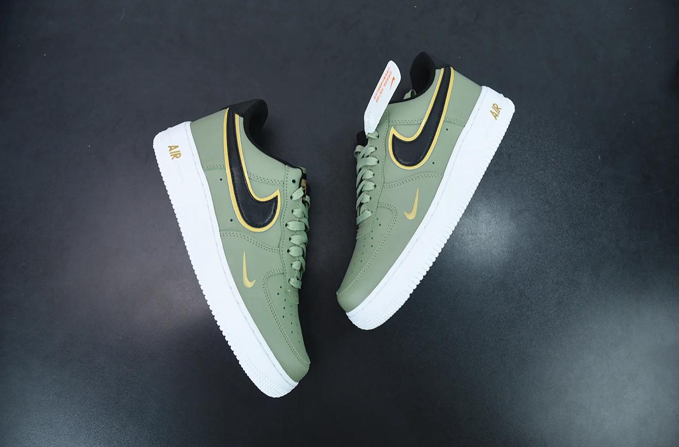 Air Force 1 low 07 LV8 Double swoosh olive gold black