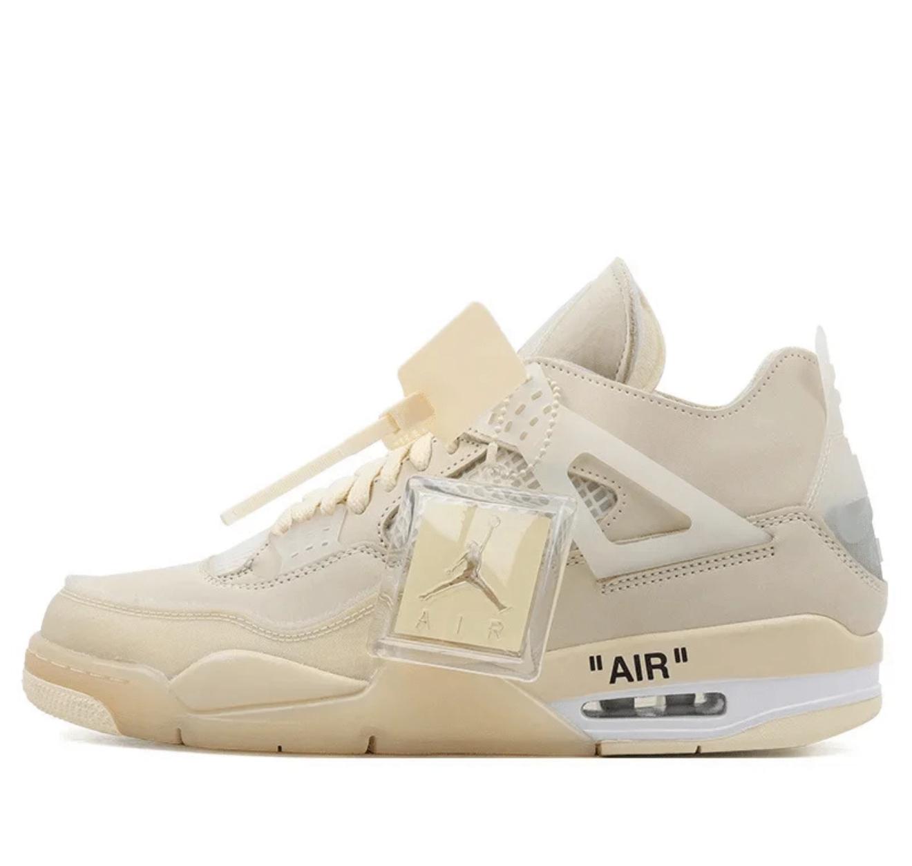 Air Jordan 4 Retro off white-Sail shoes