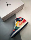 Air Jordan 1 Mid "Multi-Color" French bleu/Fire Red /Beach/Magic
