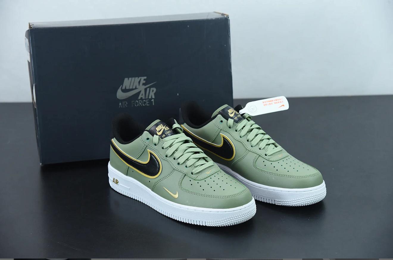 Air Force 1 low 07 LV8 Double swoosh olive gold black