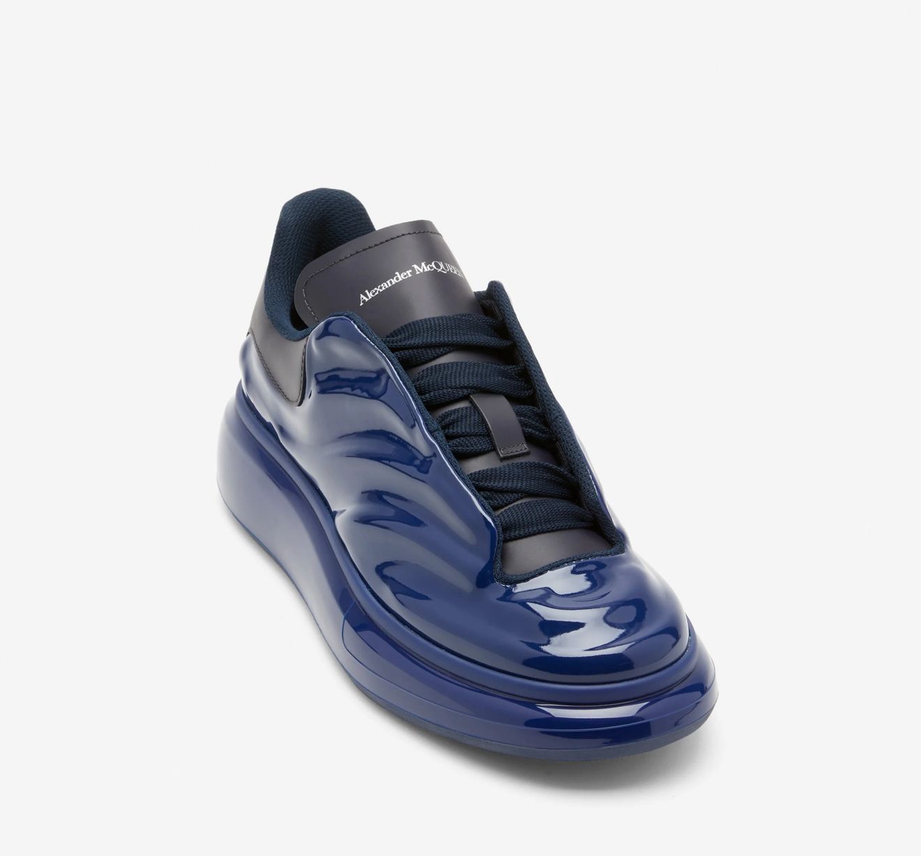 Alexander McQueen Gloss Oversized Sneaker in Navy